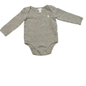 Ralph Lauren Gray Long Sleeve Bodysuit - 9M